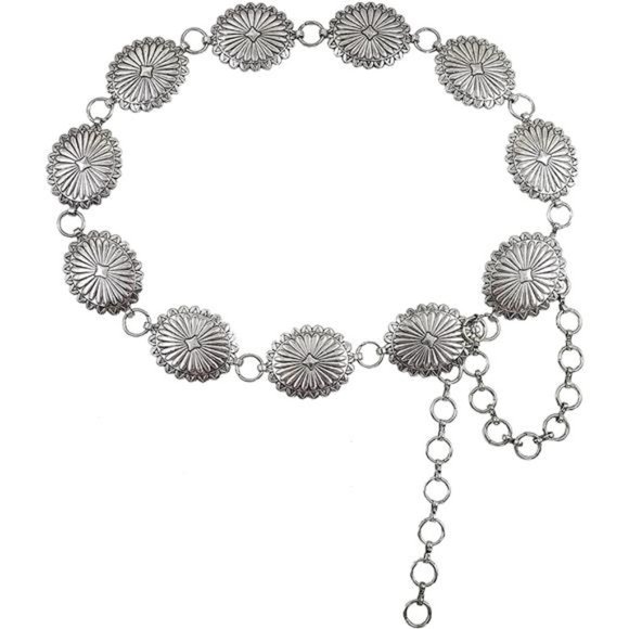 TOPACC Metal Chain Belt for Women Waist chains for Dresses Jeans Western Cowgirl
